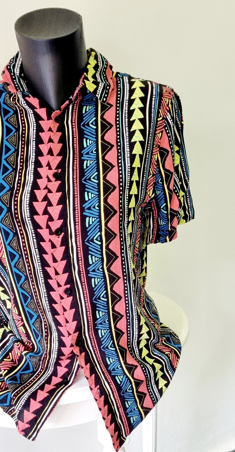 RT - Relaxed geo patterned shirt