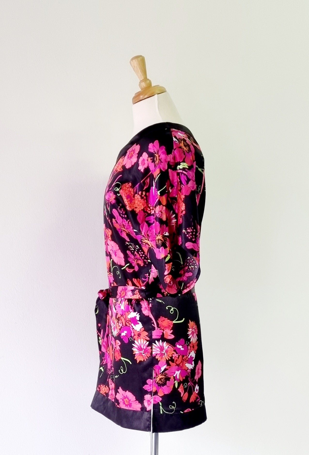 Oasis by Foschini - Black & Pink Floral One Shoulder Blouse