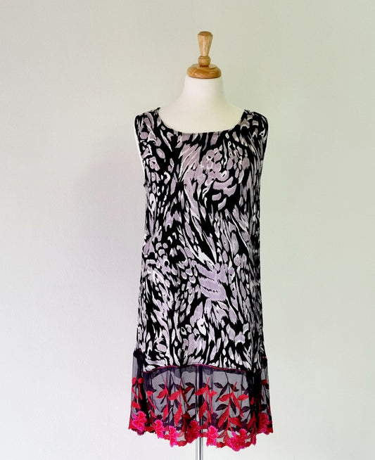 No Brand - Black & Red Overlay Dress