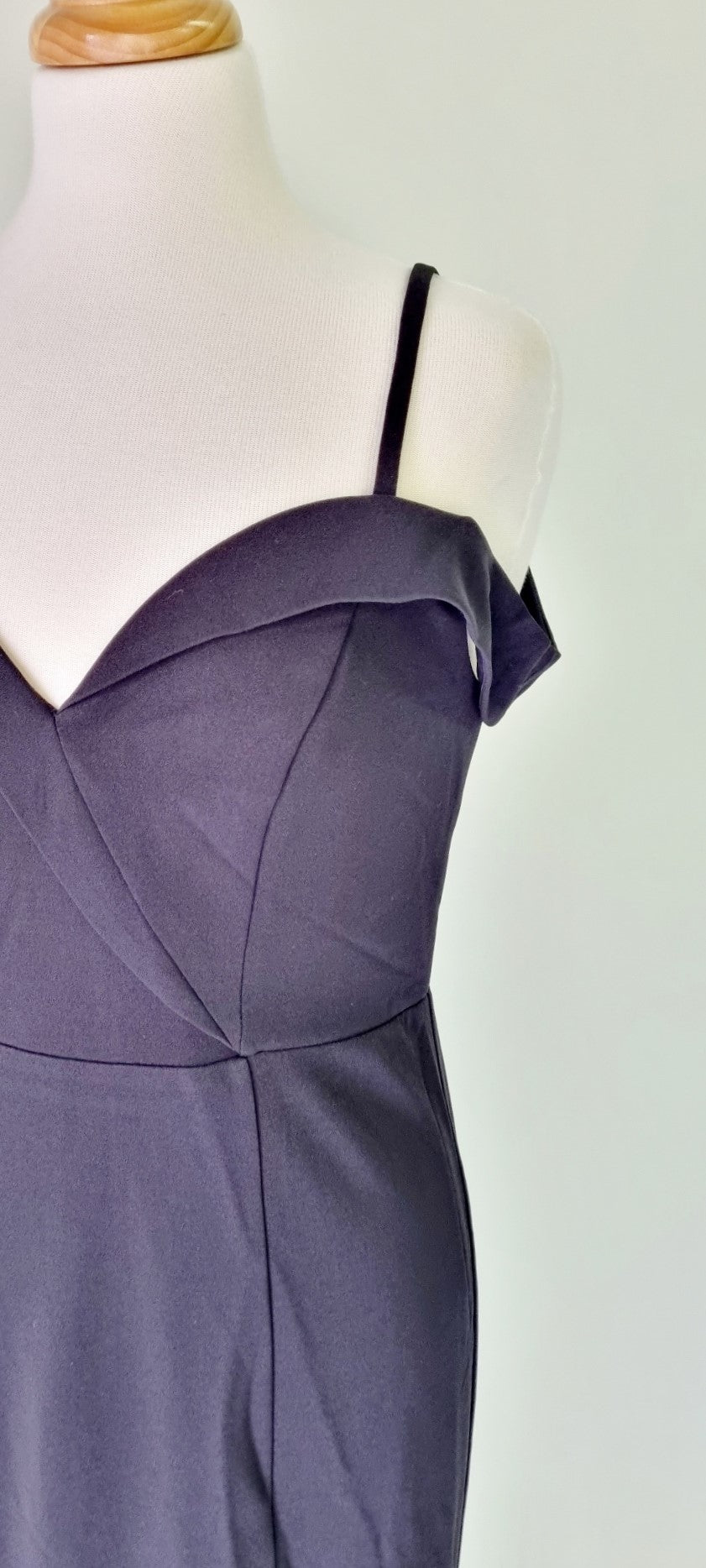 Ever Pretty - Black Boat Neckline Strap High-Low Formal Tulle Dress