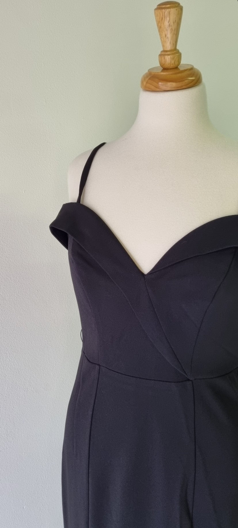 Ever Pretty - Black Boat Neckline Strap High-Low Formal Tulle Dress