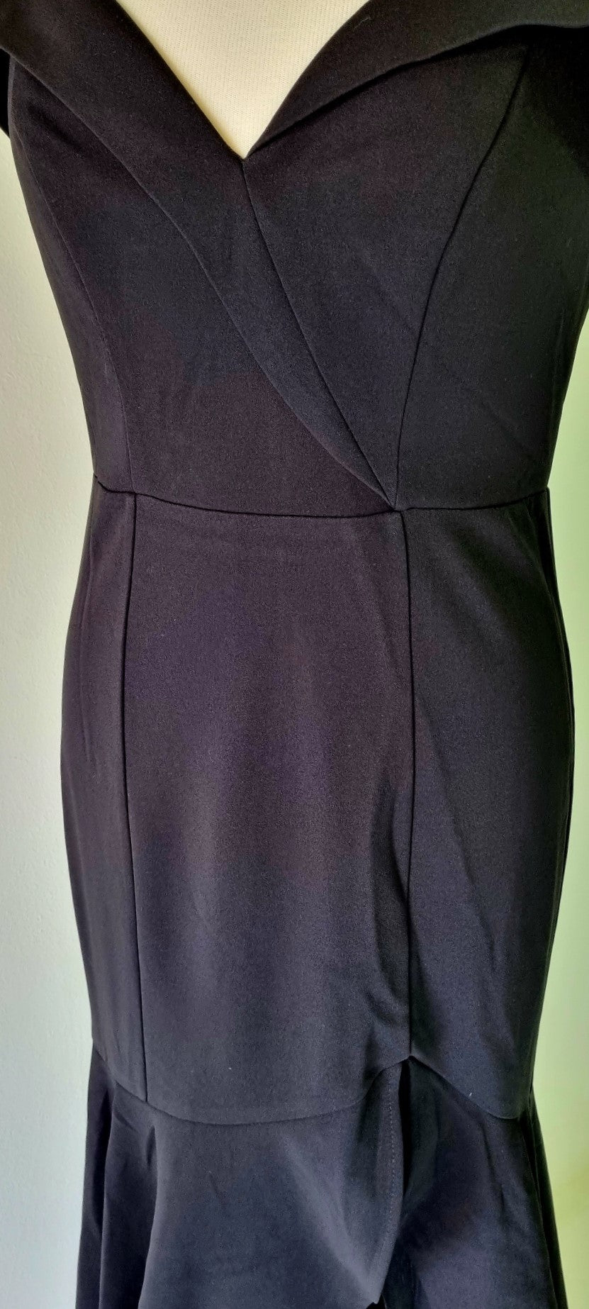 Ever Pretty - Black Boat Neckline Strap High-Low Formal Tulle Dress