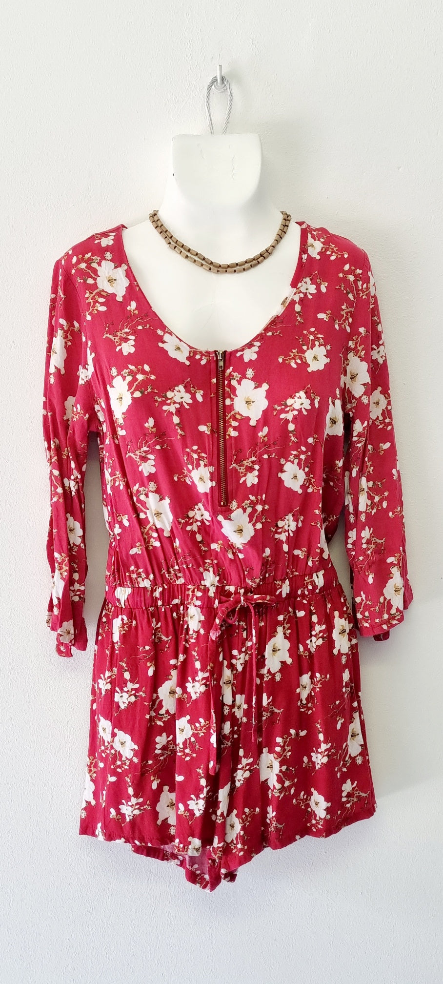 rue21 -Red & Beige Summer Romper Shorts