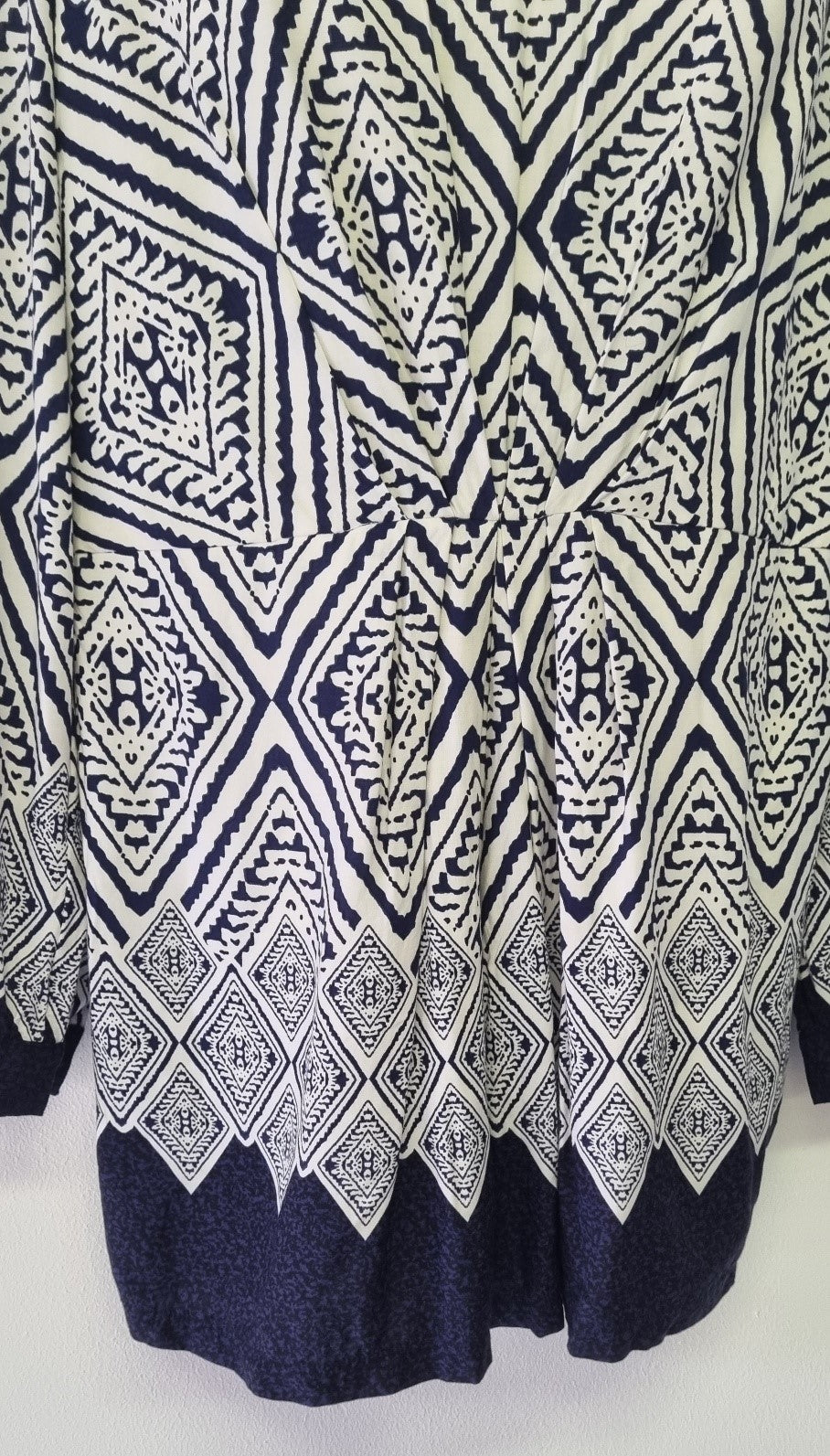 No Tag - Blue & White Long Sleeve Short Romper