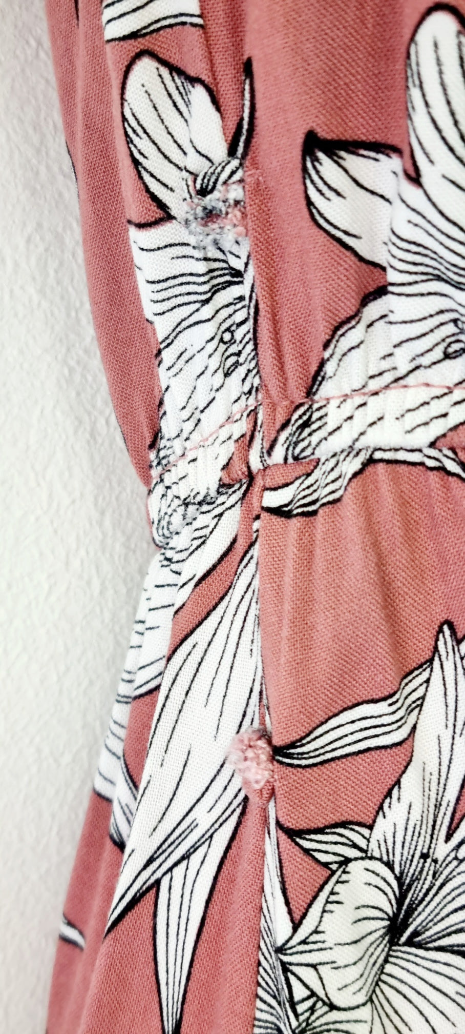 Journal - Floral dusty pink and white high neckline maxi summer dress