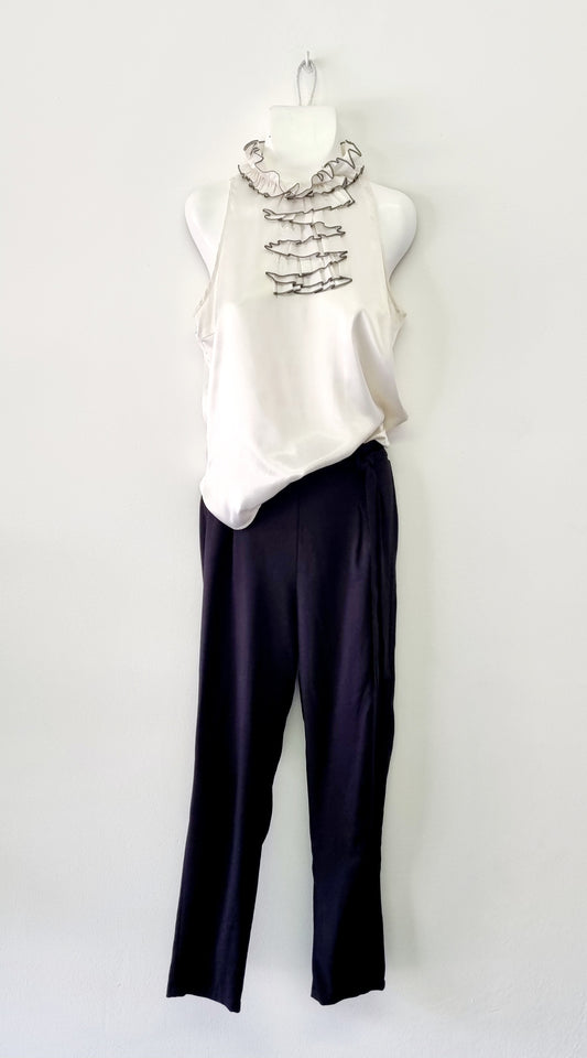 Mr Price - Black Paper Bag Ankle Trousers With Belt