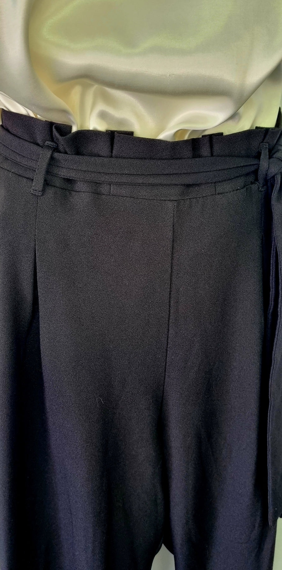 Mr Price - Black Paper Bag Ankle Trousers With Belt