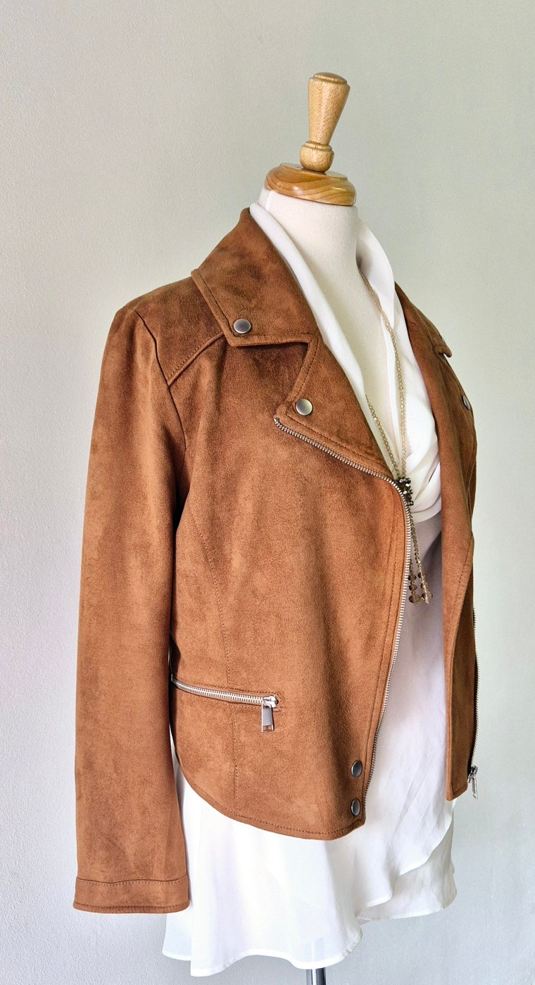 Cotton On- Brown Suede Look Jacket