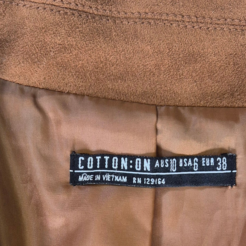 Cotton On- Brown Suede Look Jacket