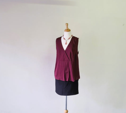 Witchery - Maroon sleeveless high low top