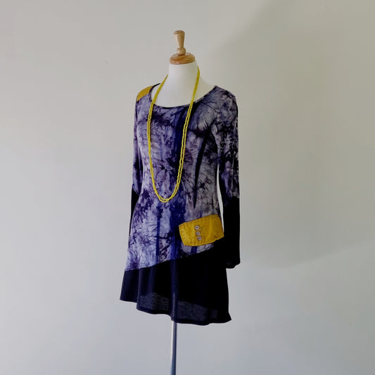 Vintago - Black long sleeve short dress