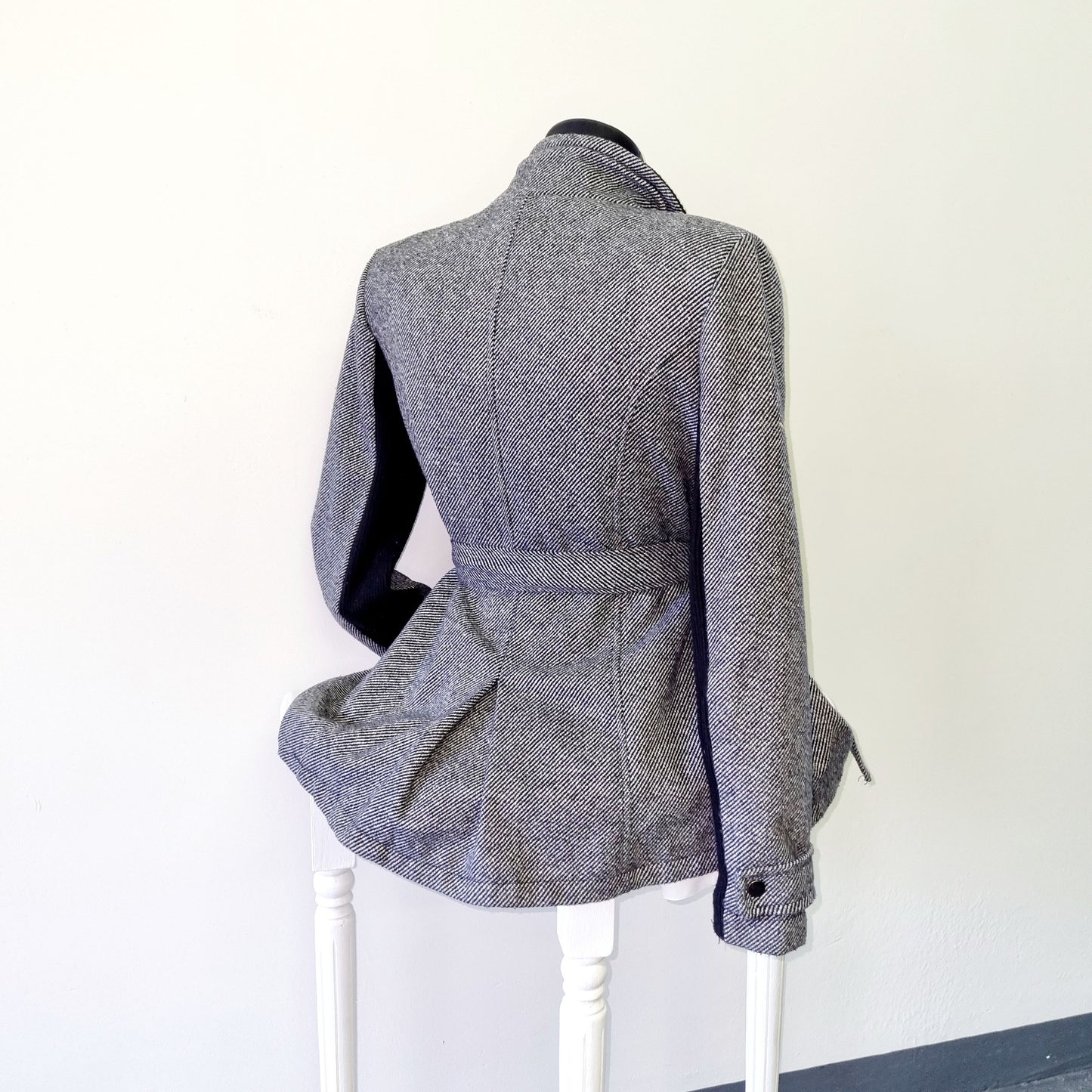 No Tag - Brown & White striped winter jacket