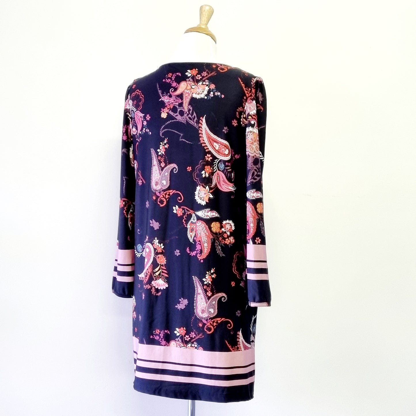 Real Woman - Pink & black paisley dress