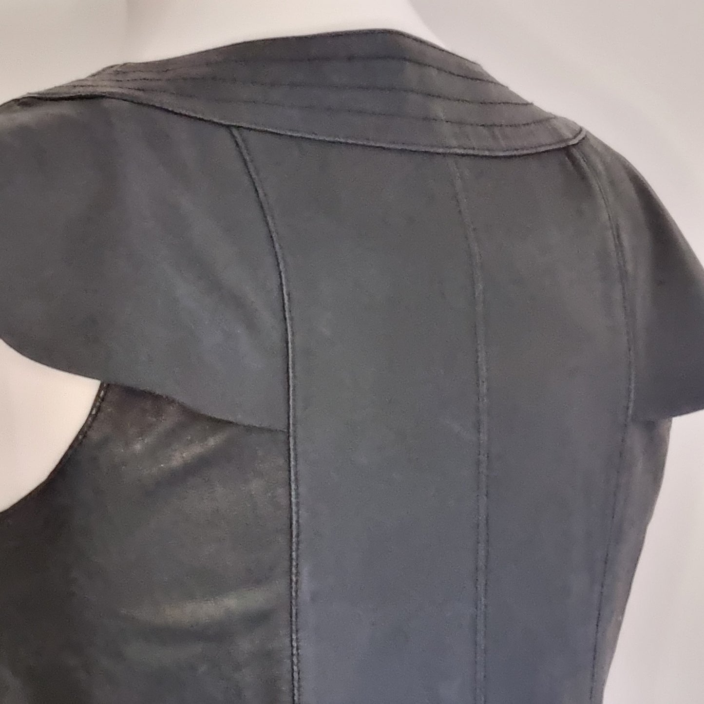 Naf Naf - Black Leather zip pocket dress