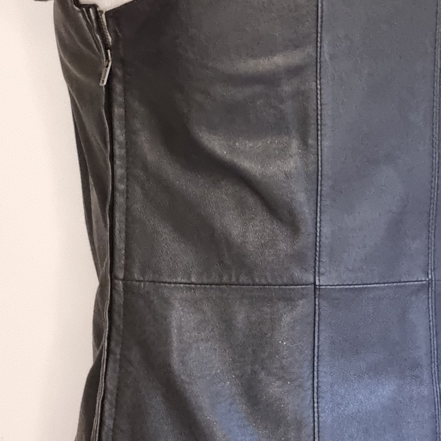 Naf Naf - Black Leather zip pocket dress