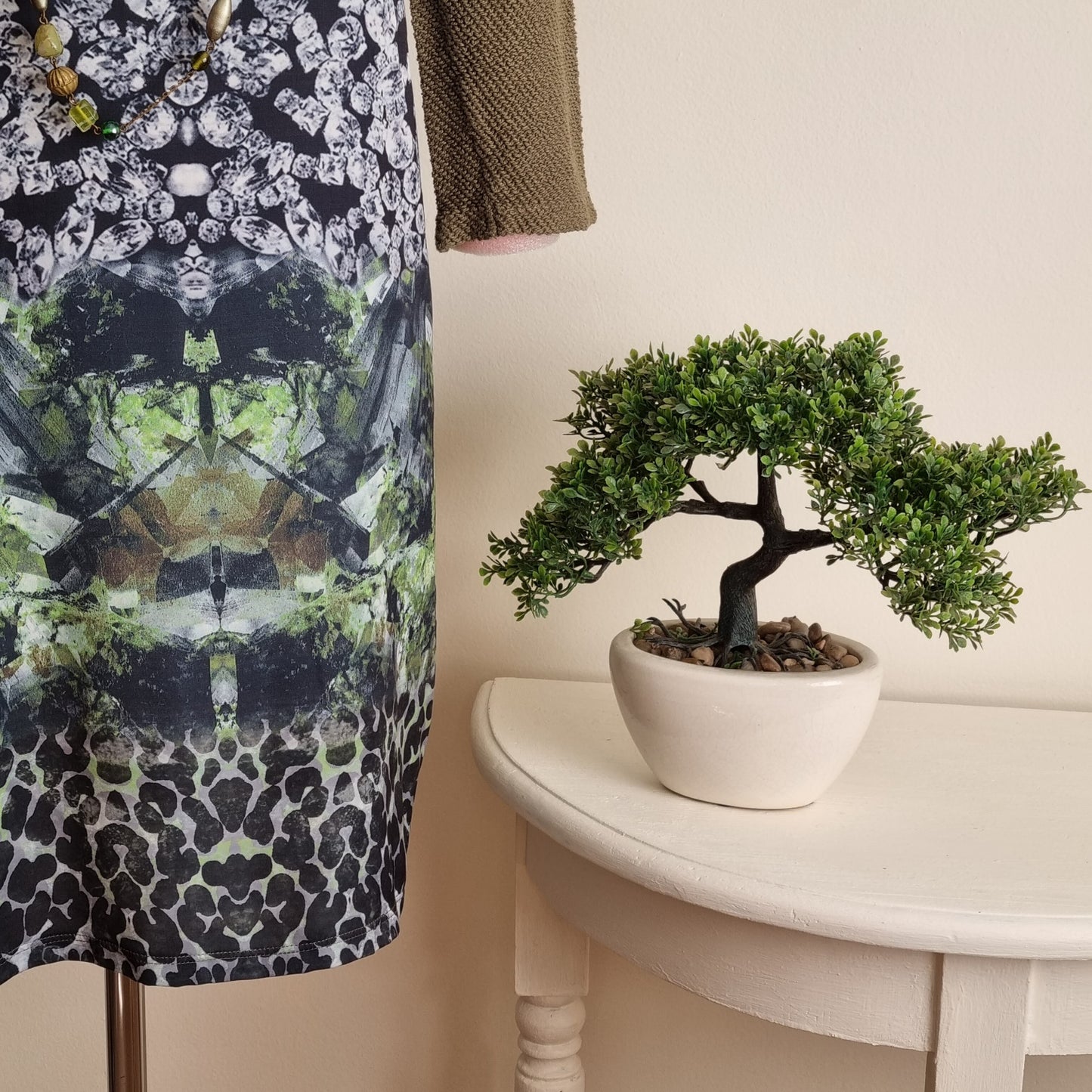Salsa - Green woven back dress