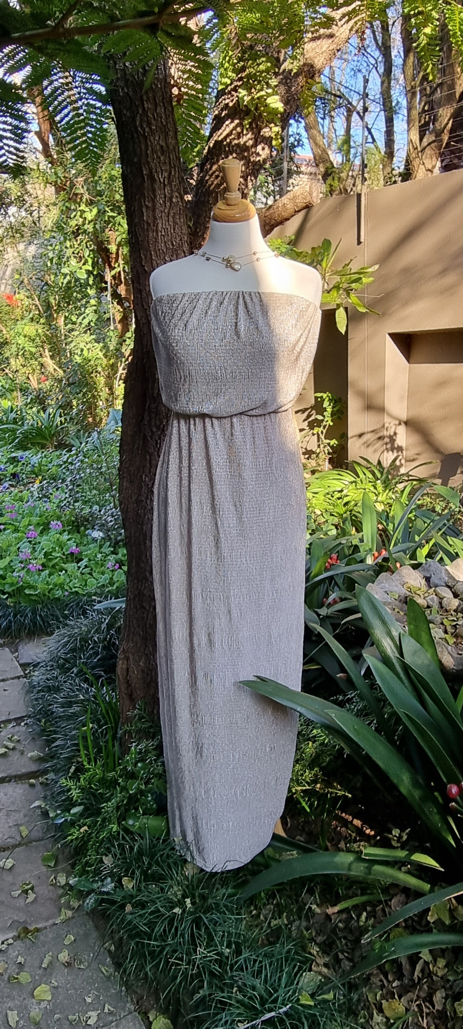 YDE Koukla - Gold Strapless long evening dress