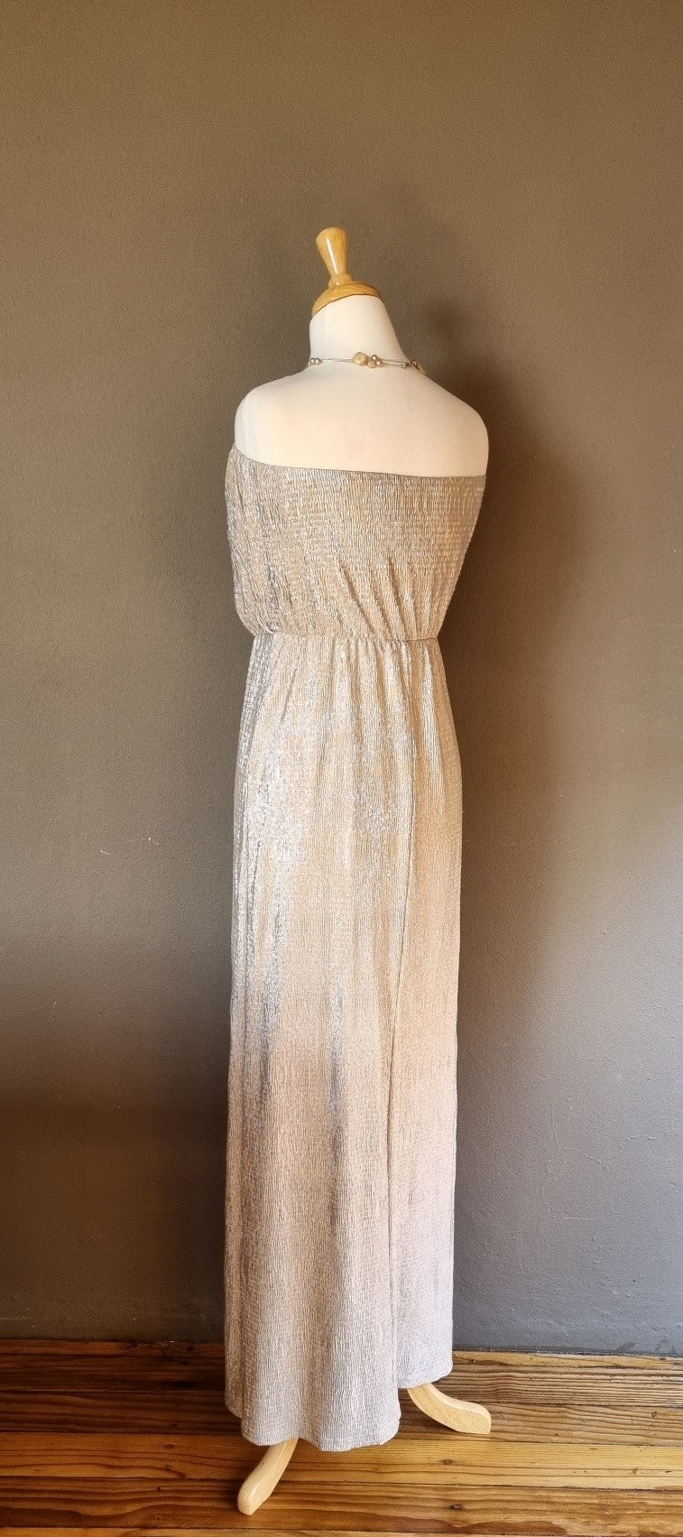 YDE Koukla - Gold Strapless long evening dress