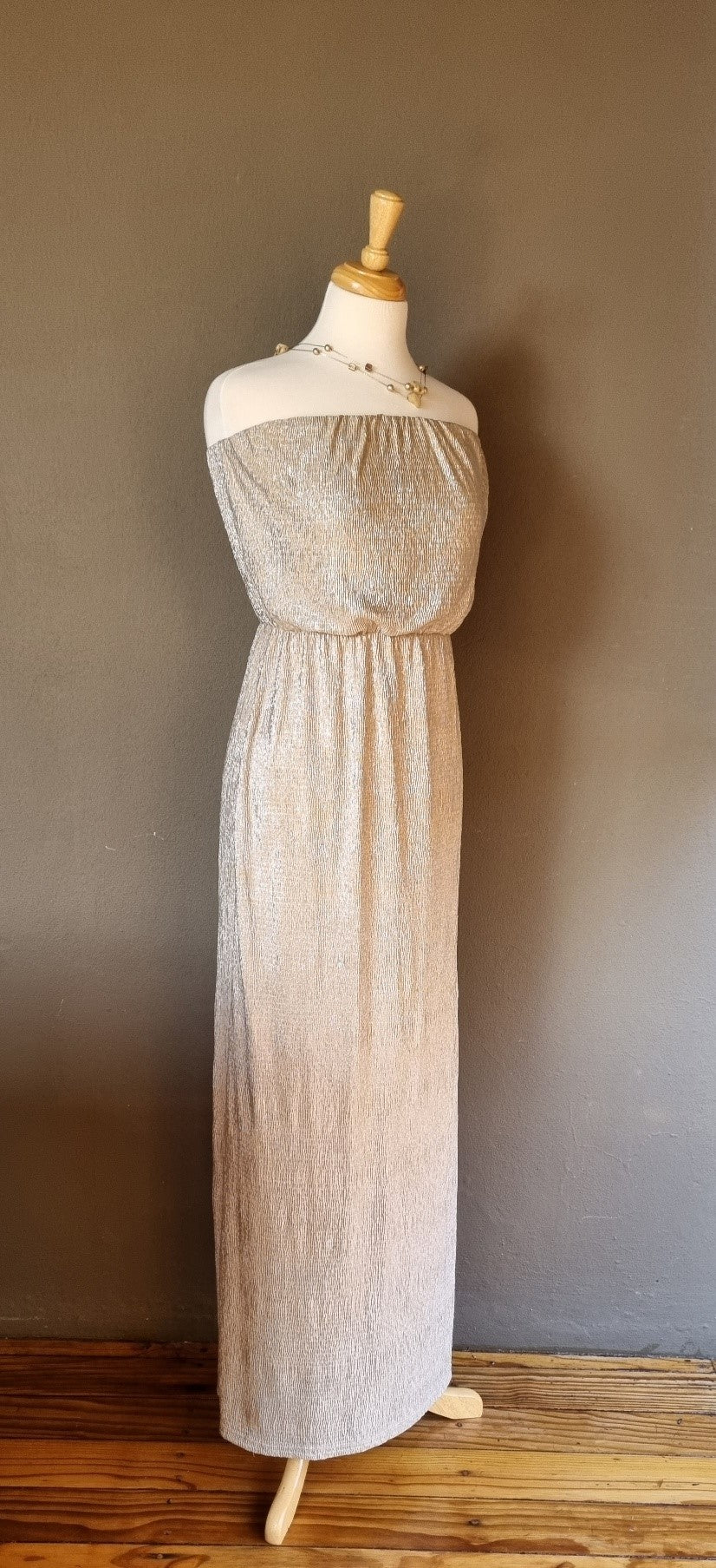 YDE Koukla - Gold Strapless long evening dress