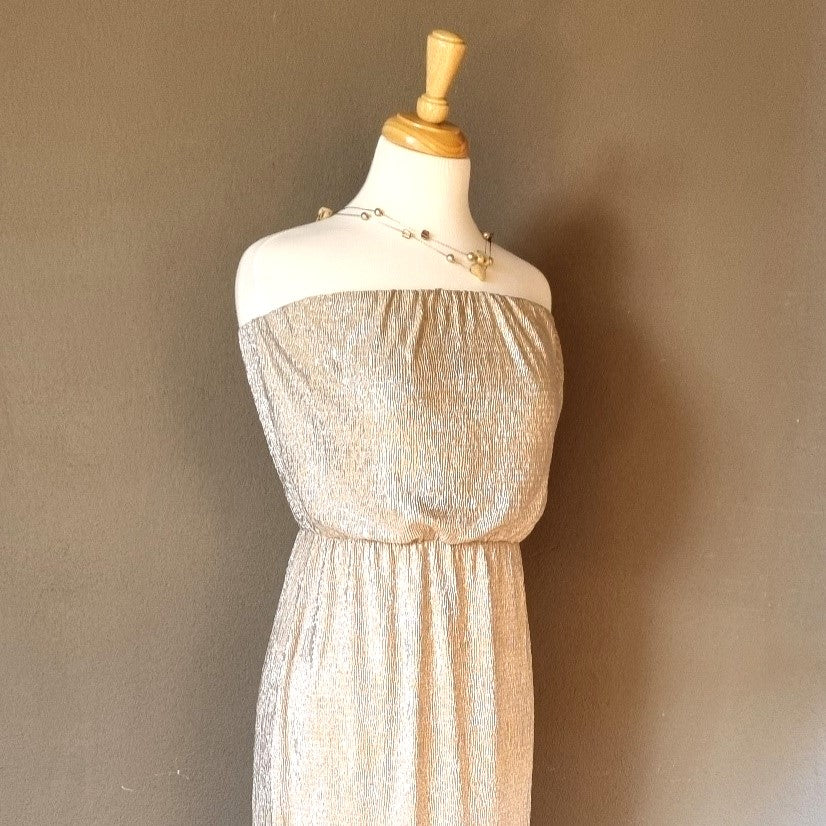 YDE Koukla - Gold Strapless long evening dress