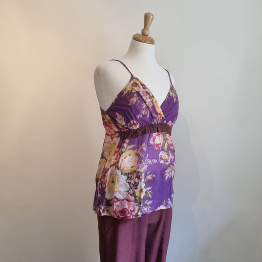 Pink cotton strap top