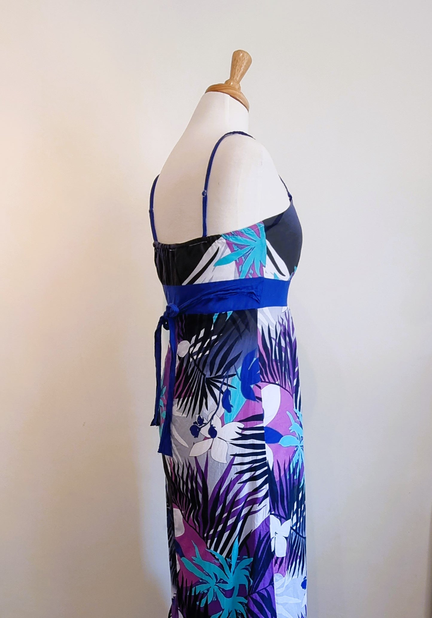 Insync - Cotton lined purple flower print strap dress