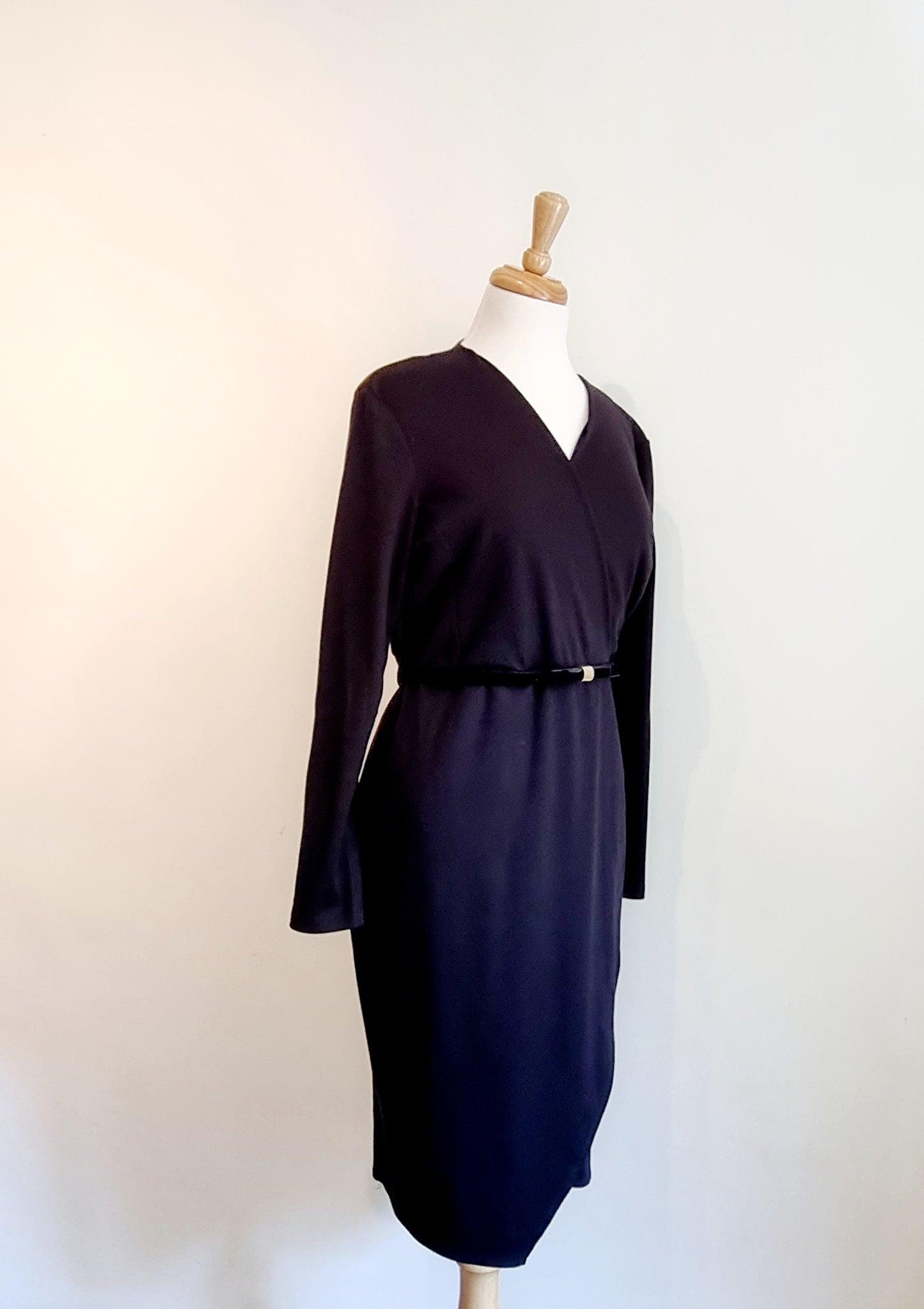 Truworths - Black long sleeve cross over top dress