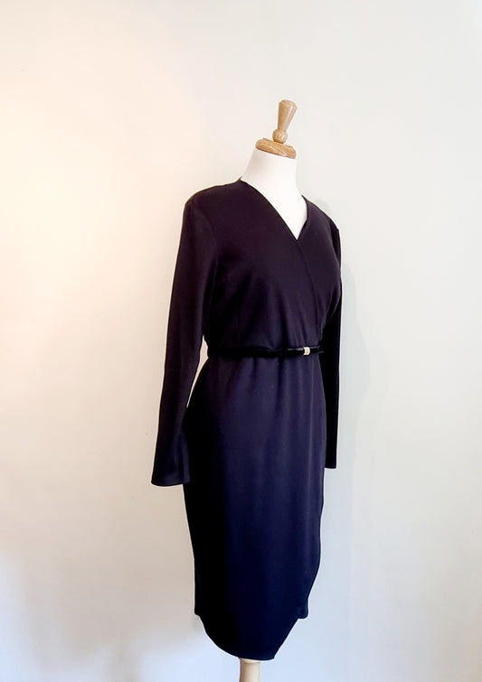 Truworths - Black long sleeve cross over top dress