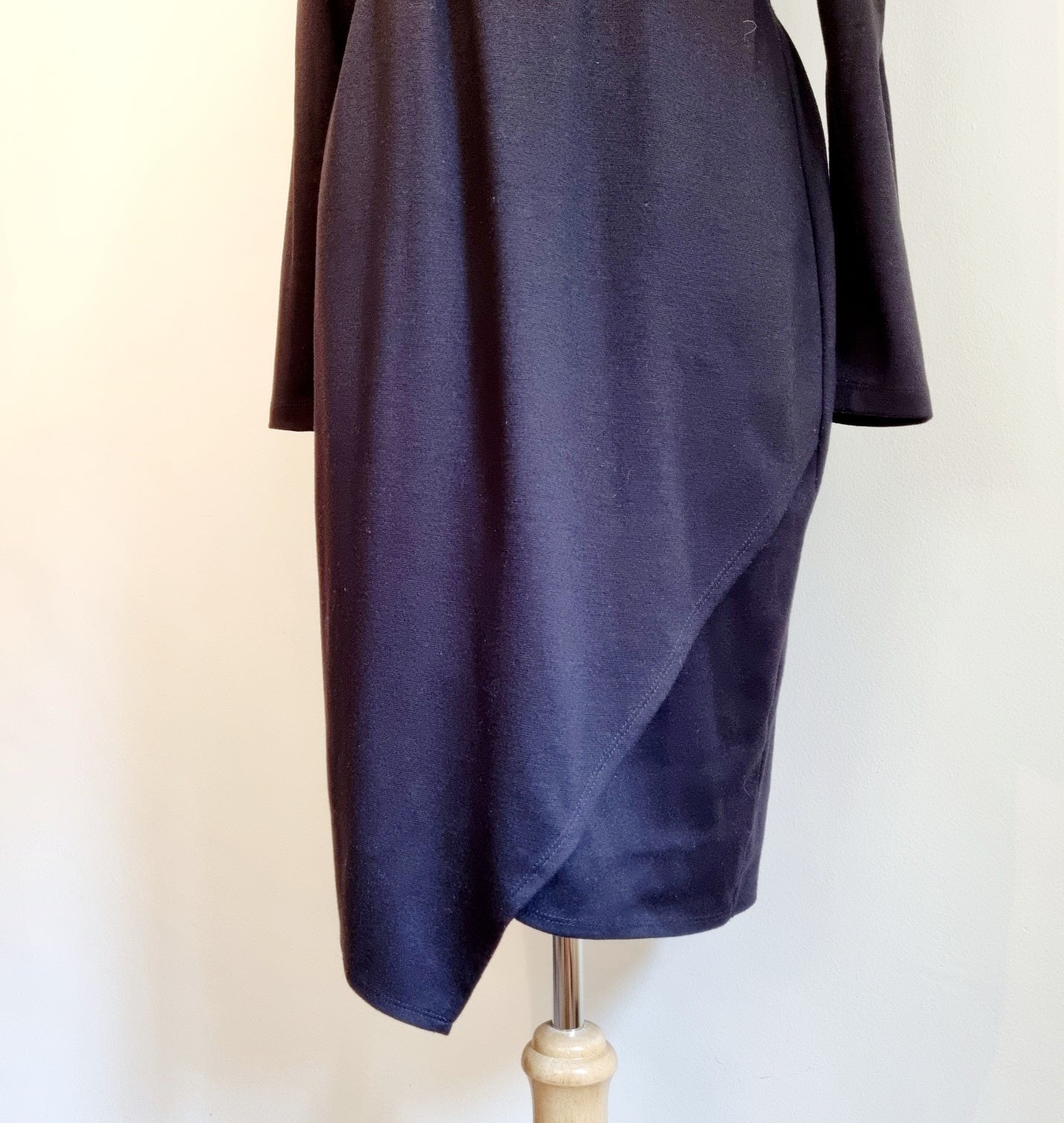 Truworths - Black long sleeve cross over top dress