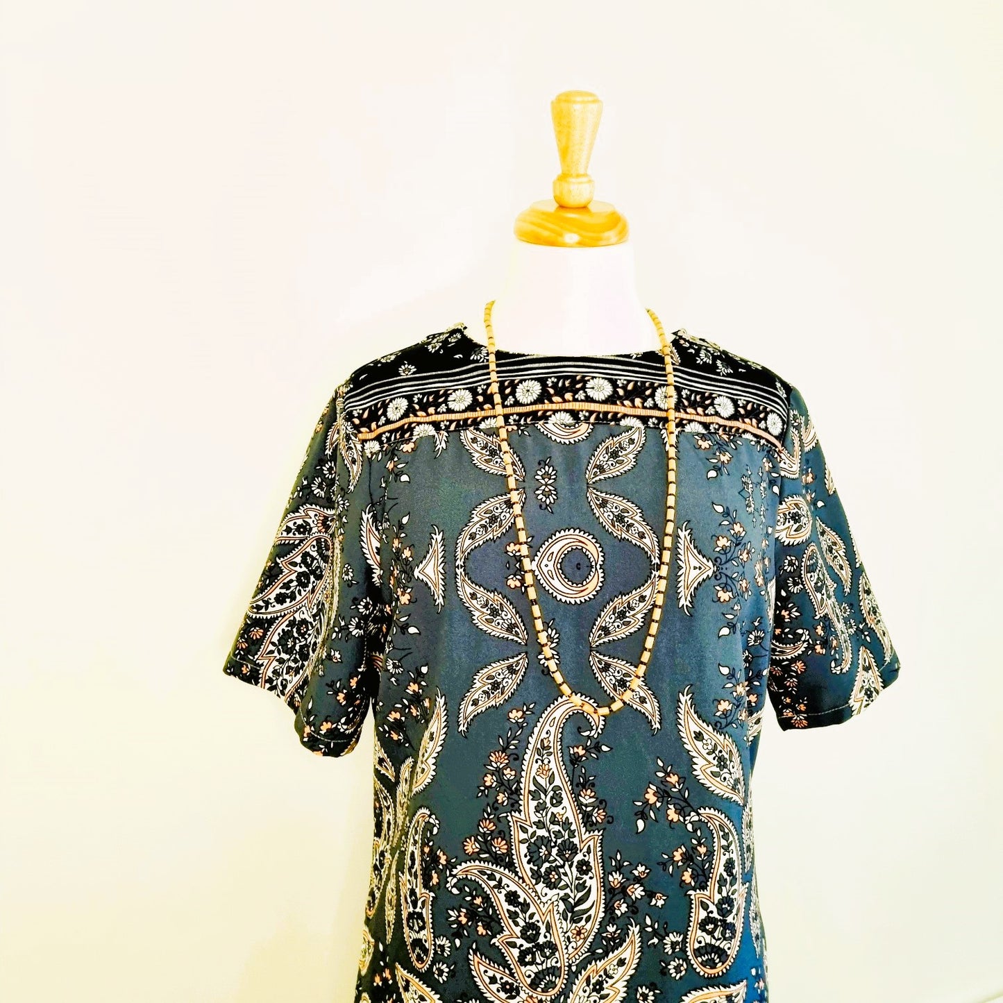 Cheroke Los Angeles - Blue & Pink paisley midi dress