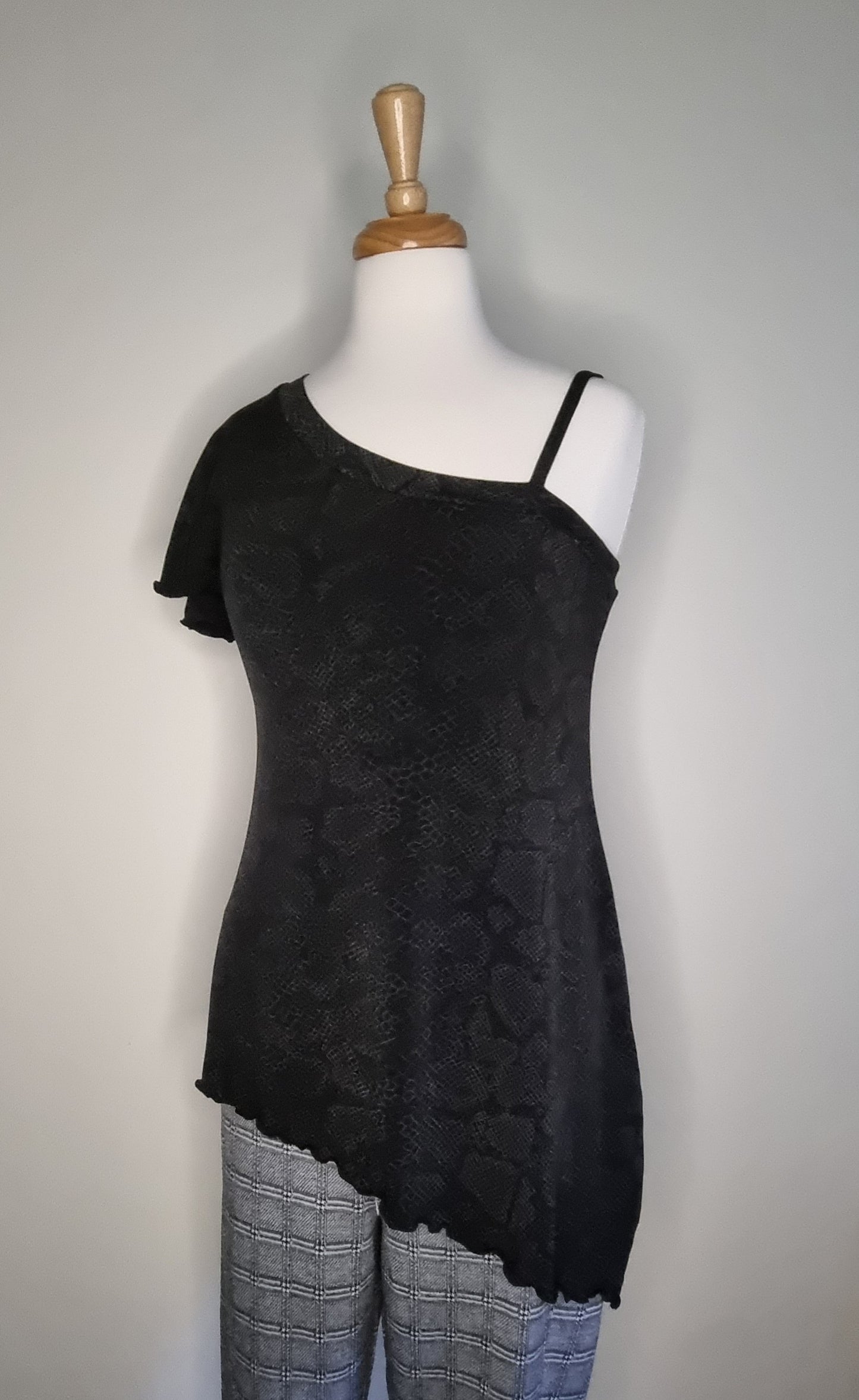 News - Black off shoulder blouse