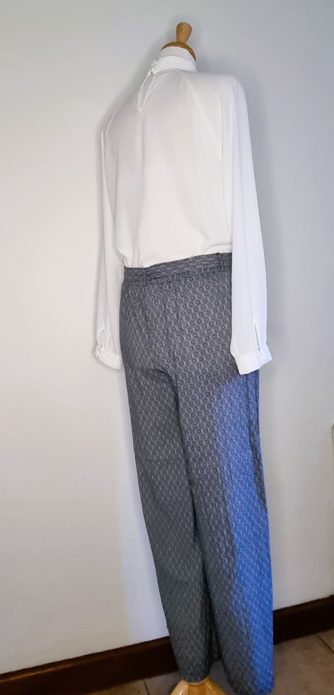 Real Clothes - Black & White wide leg pants