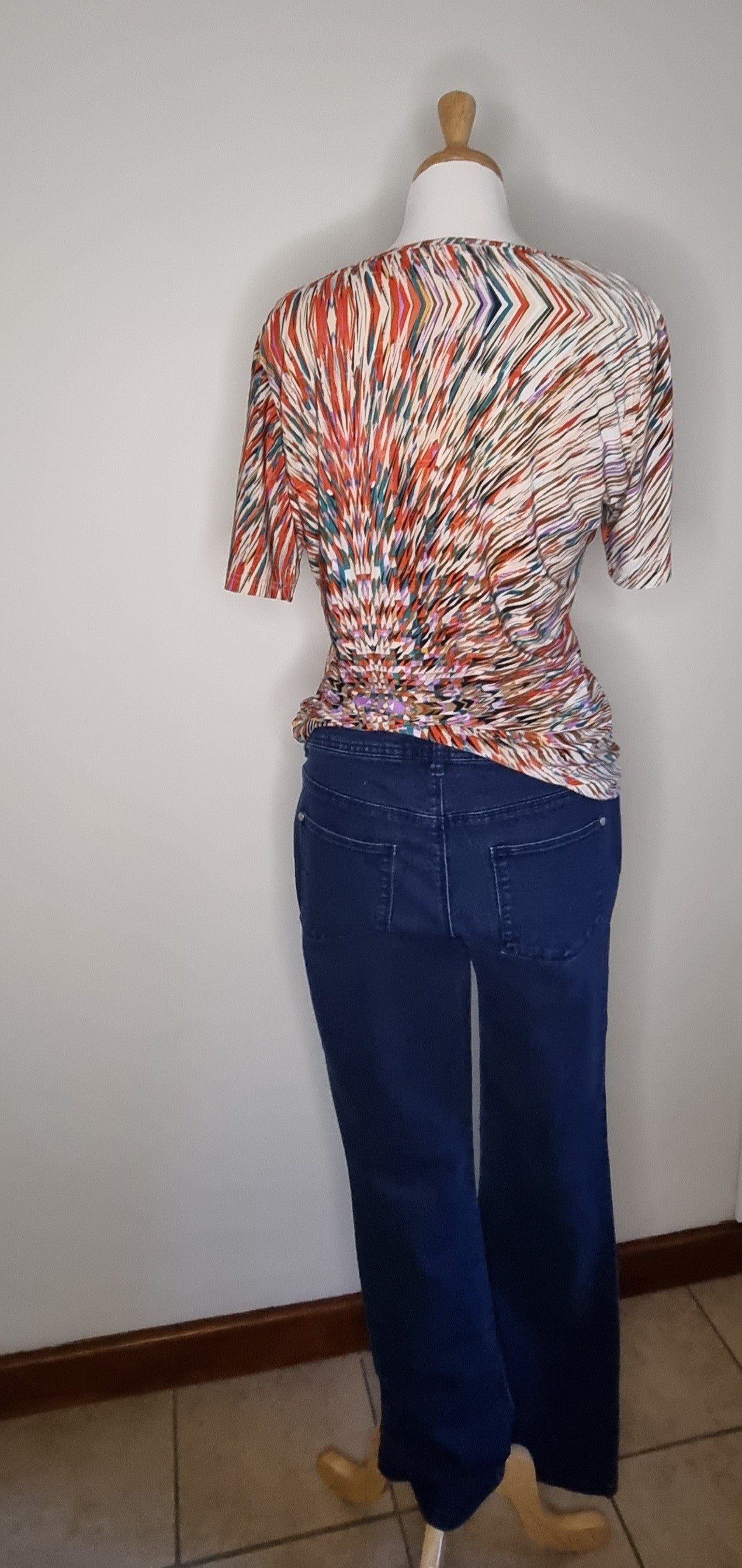 Kelso - Dark blue long bootleg stretch jeans