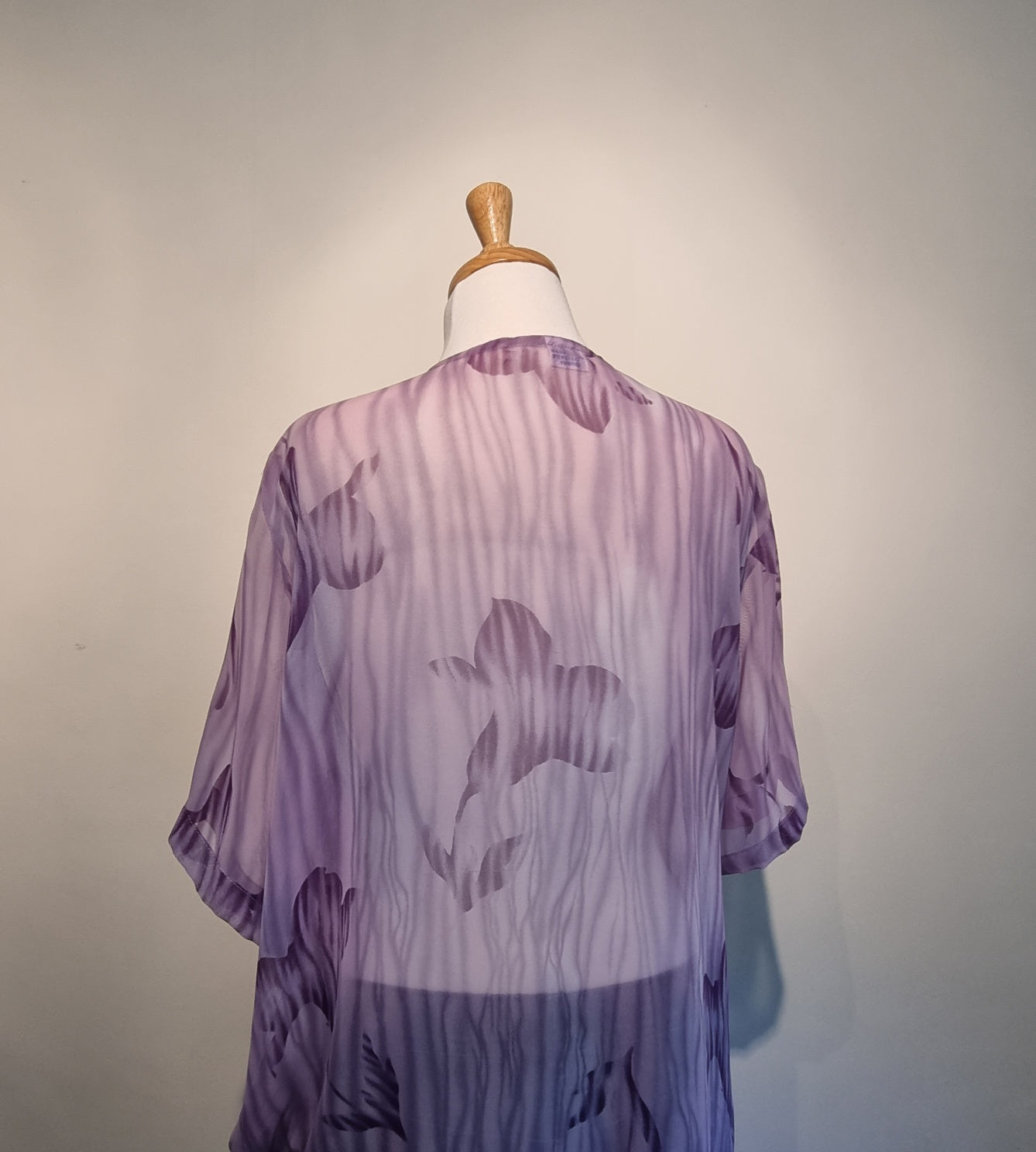 Pearl Tailors Dubai - Vintage - Lilac & purple sheer buttoned blouse