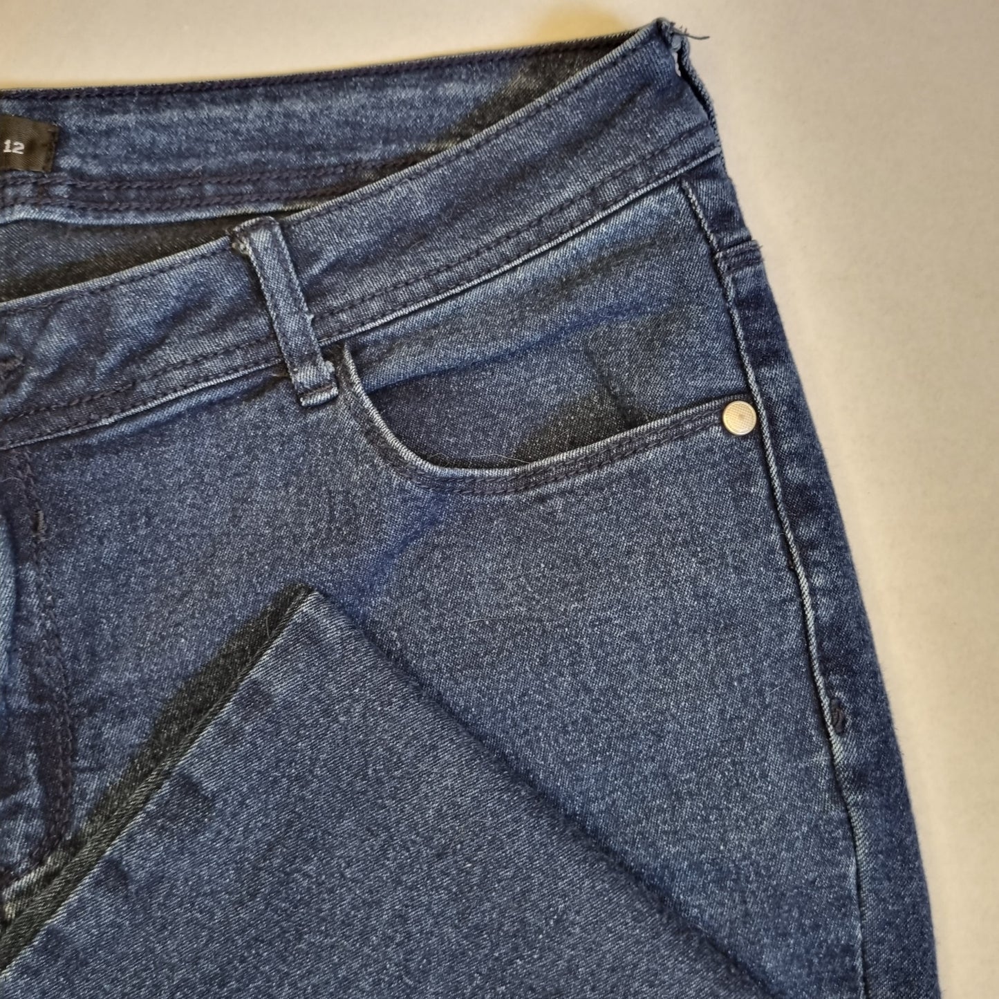 Kelso - Dark blue long bootleg stretch jeans