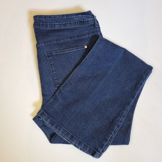 Kelso - Dark blue long bootleg stretch jeans