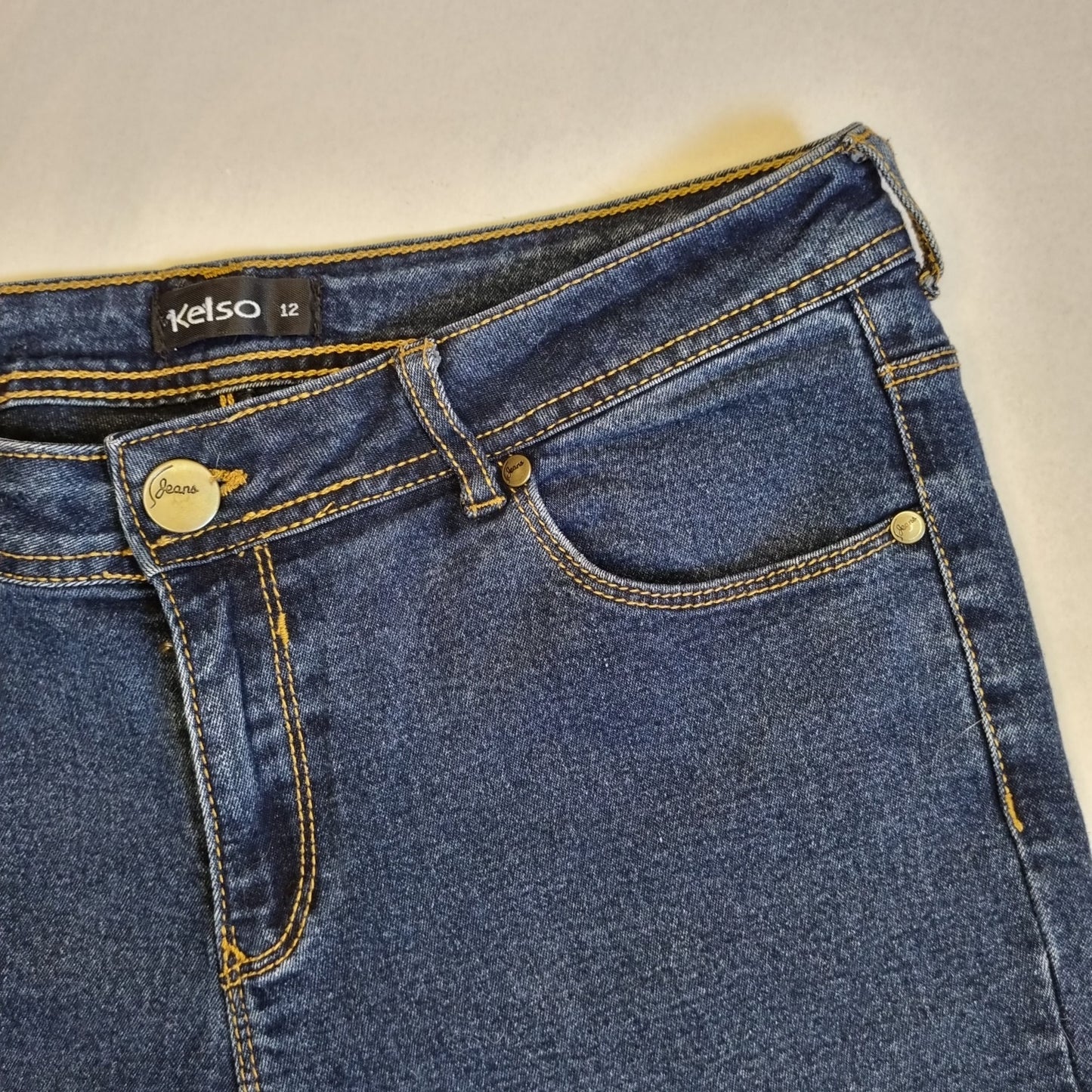 Kelso - Blue long bootleg jeans