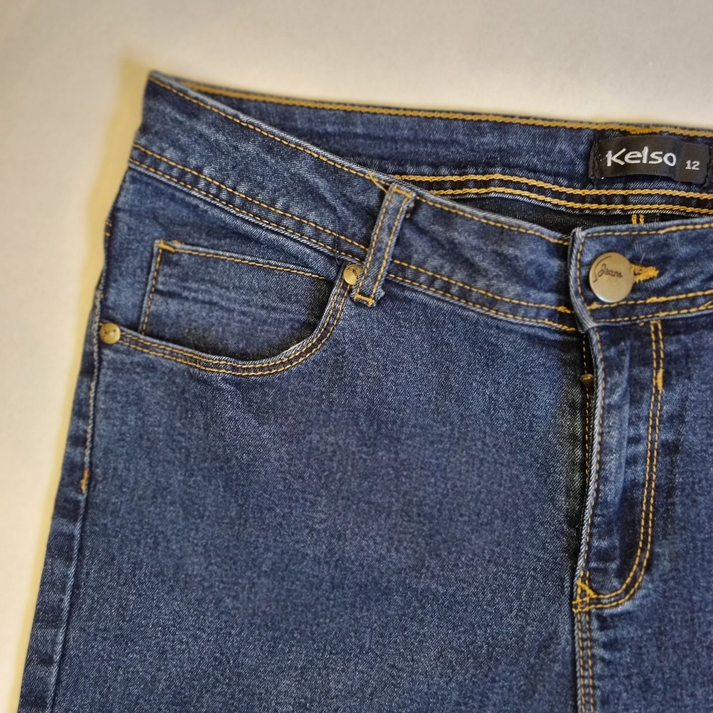 Kelso - Blue long bootleg jeans