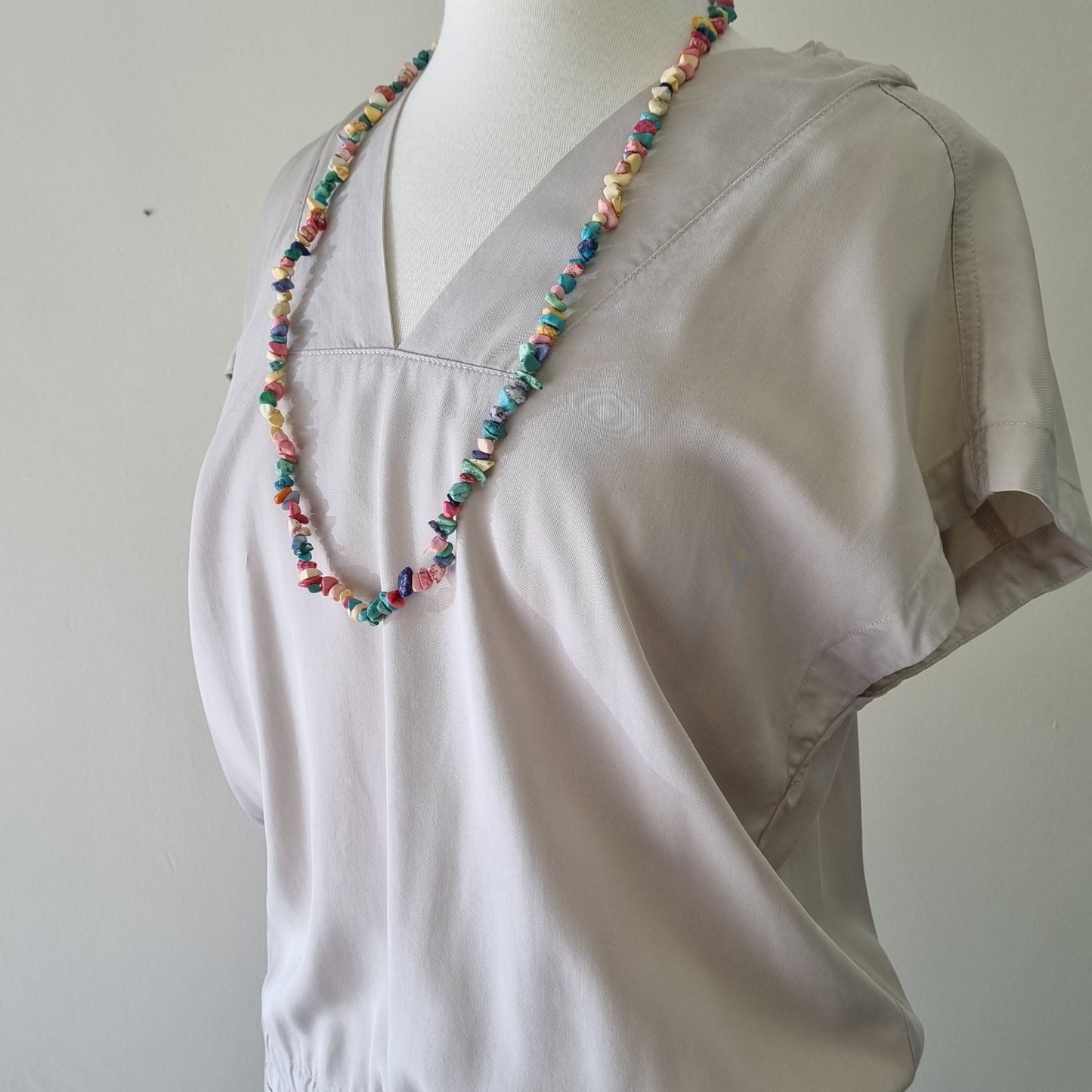 Studio W - Beige dress shirt with waist tie