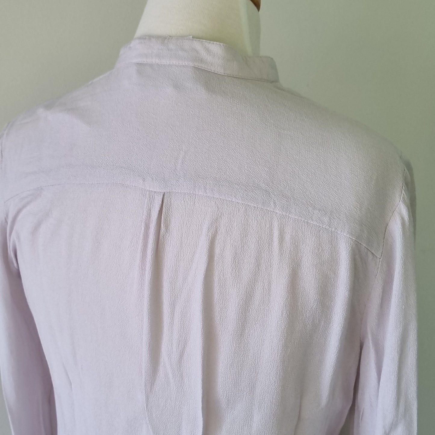 Yaya - Stone front zip long sleeve blouse