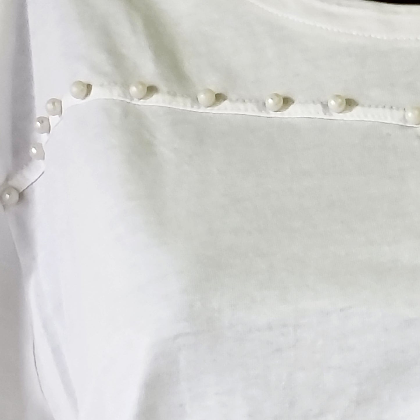 Zara - Pearl studded T-Shirt