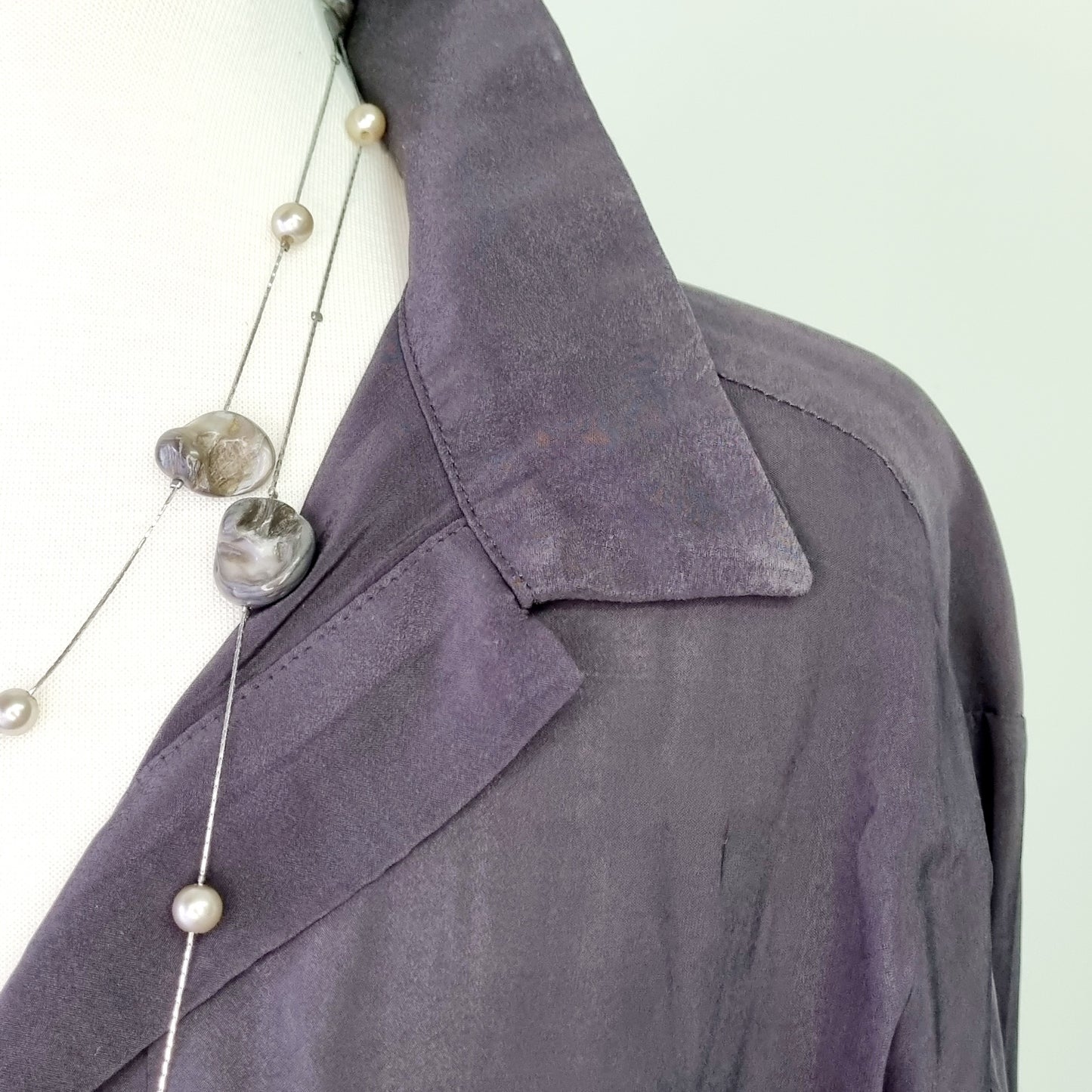 H&M Conscious - Charcoal long sleeve hi-lo dress shirt