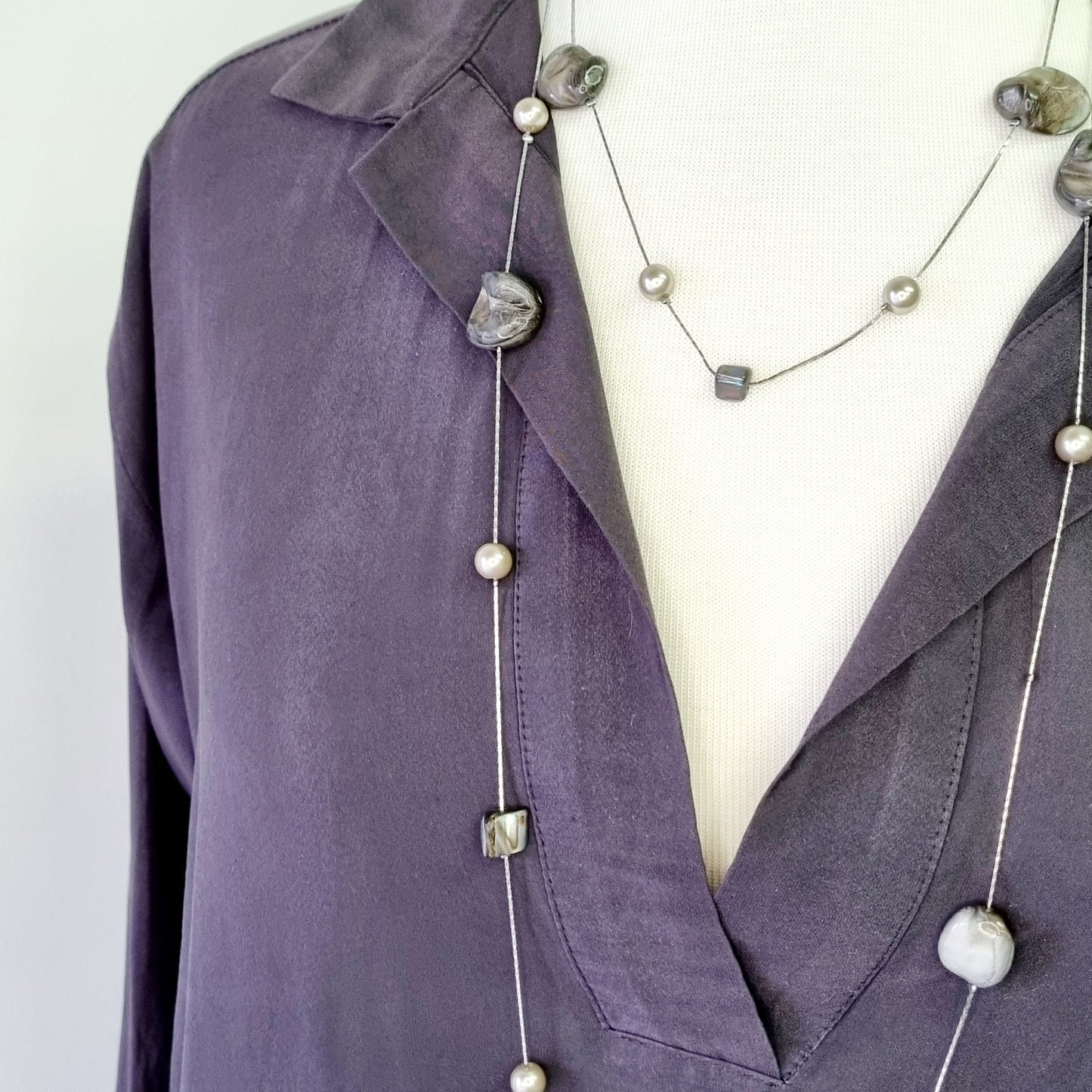 H&M Conscious - Charcoal long sleeve hi-lo dress shirt