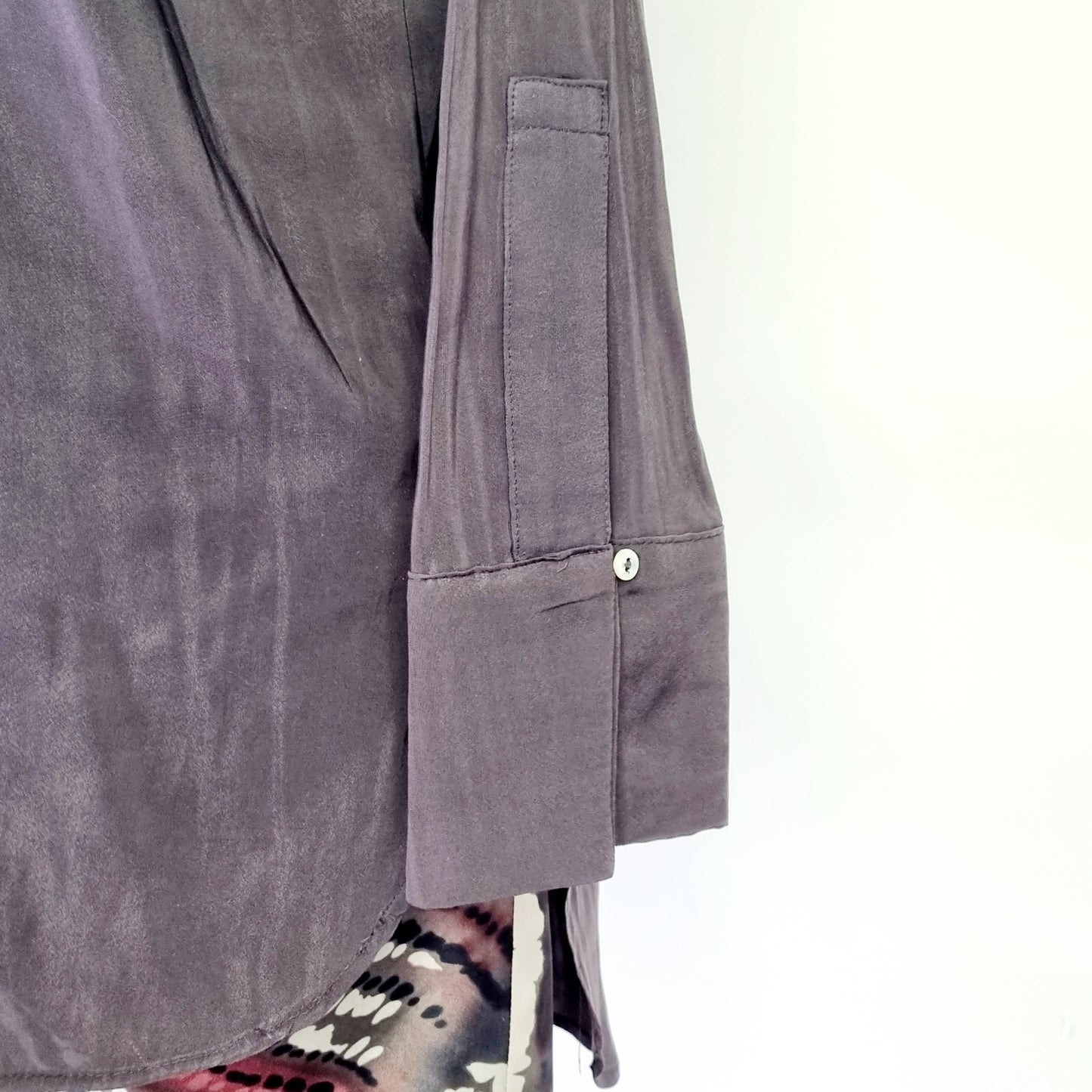 H&M Conscious - Charcoal long sleeve hi-lo dress shirt