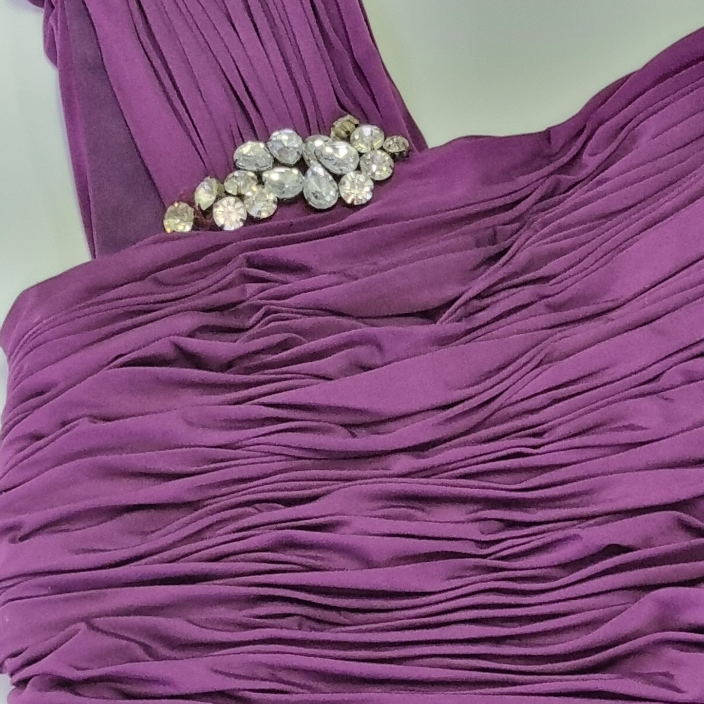 Bicici - Formal ruched purple midi dress