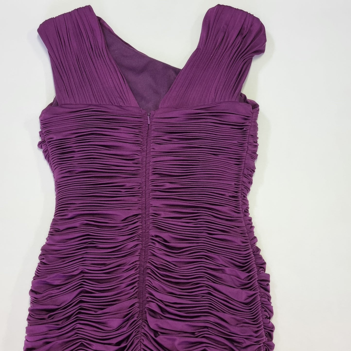 Bicici - Formal ruched purple midi dress
