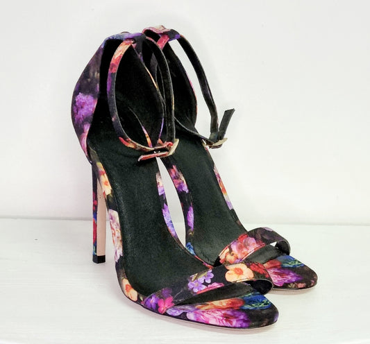 Osos - Purple & Pink bow back heeled stiletto shoes