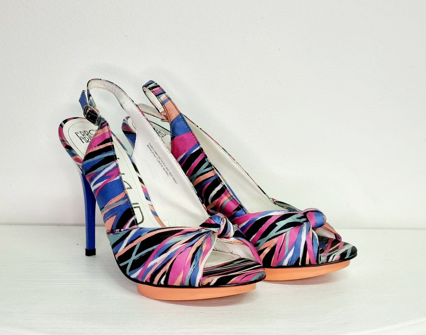 Errol Frendz Dusud - Multi colored sling back stiletto heels