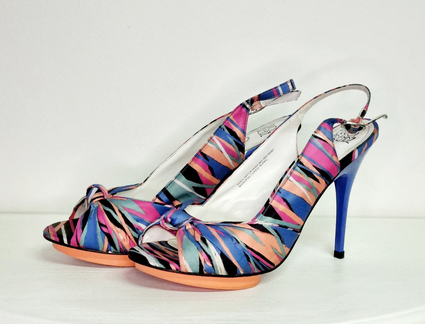 Errol Frendz Dusud - Multi colored sling back stiletto heels