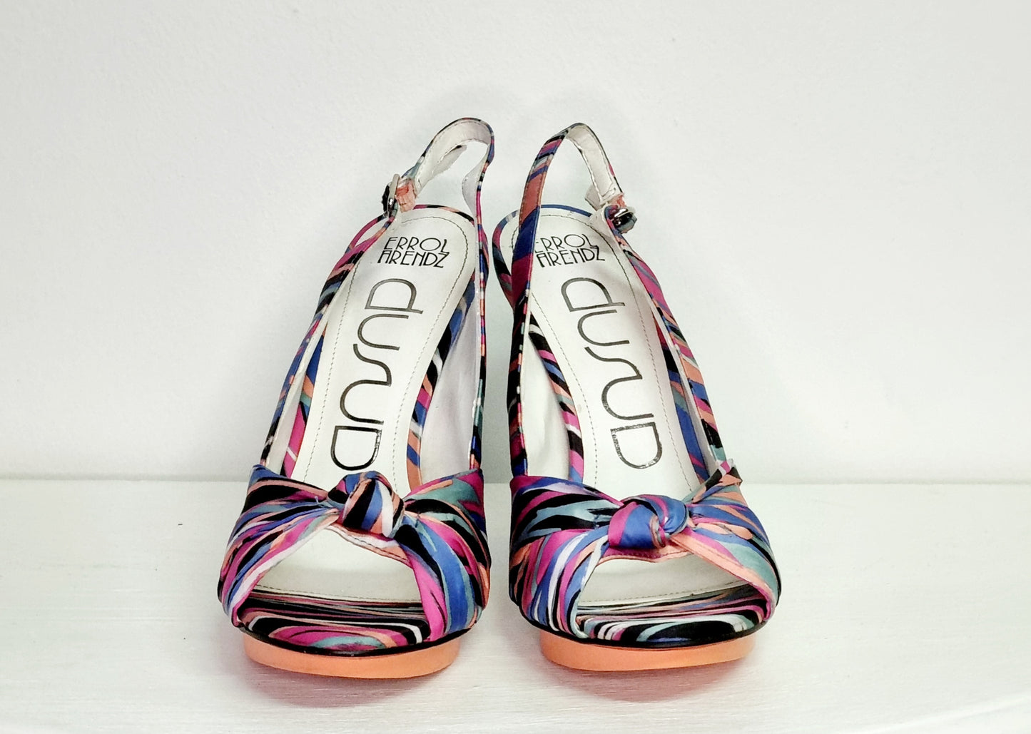 Errol Frendz Dusud - Multi colored sling back stiletto heels